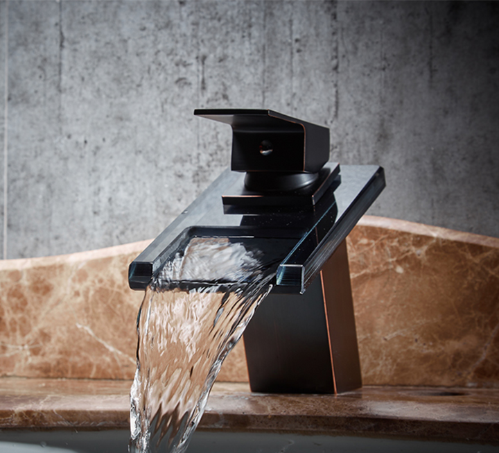 Modern Black Waterfall Faucet Tap