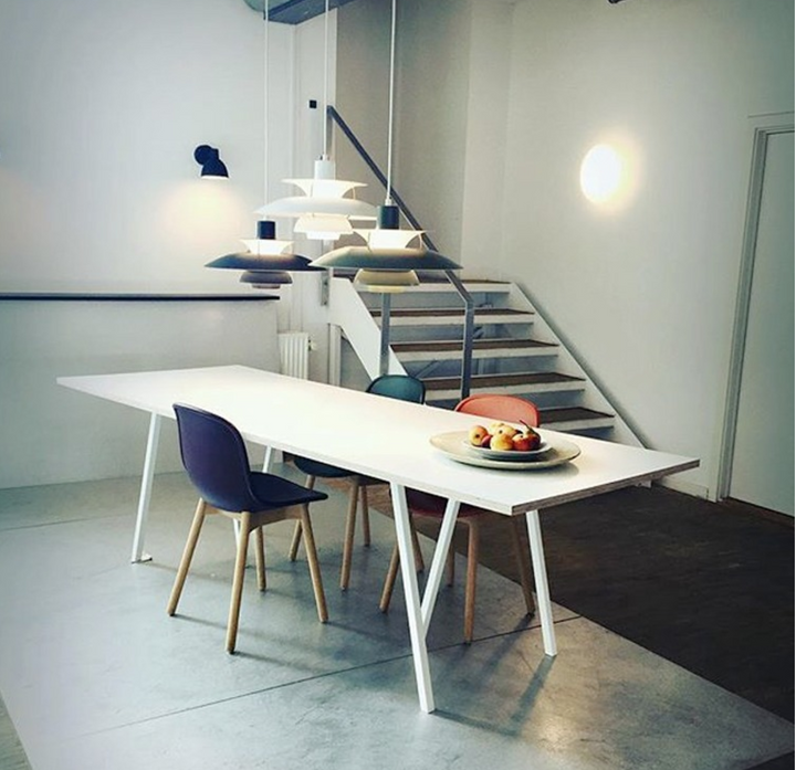 CARLENE Minimalist Ultra Slim Wooden Dining Office Table
