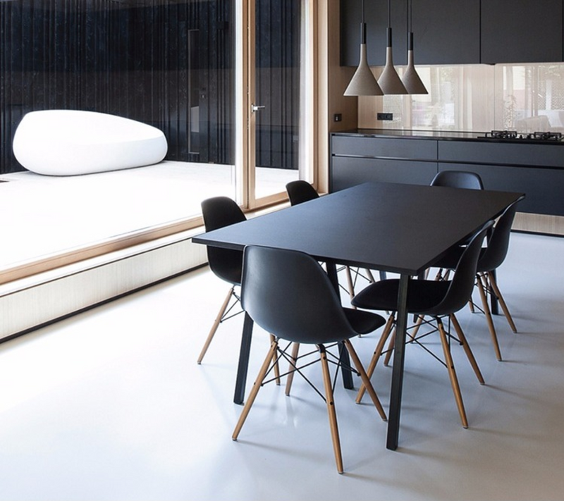 CARLENE Minimalist Ultra Slim Wooden Dining Office Table