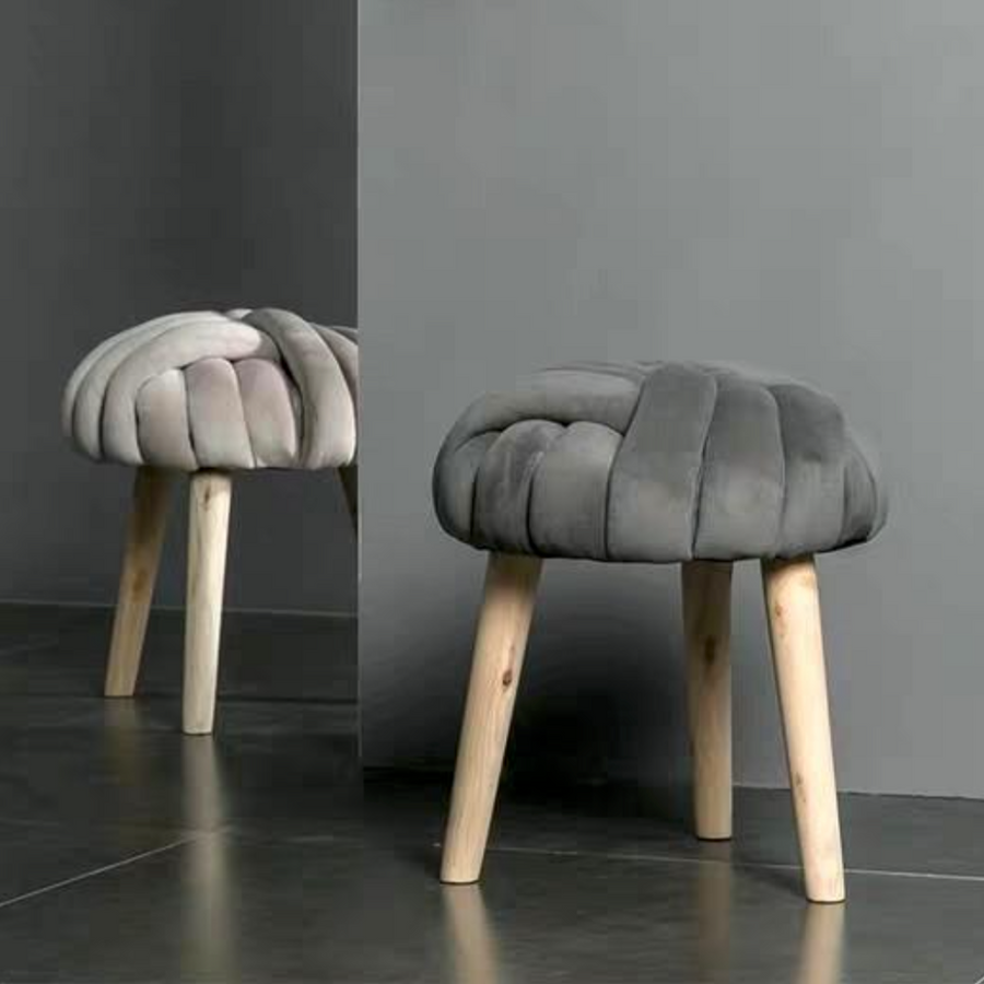 Grey cushion stool hotsell