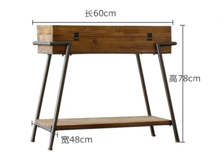 JACQUES Rustic Reclaimed Wood Hallway Console