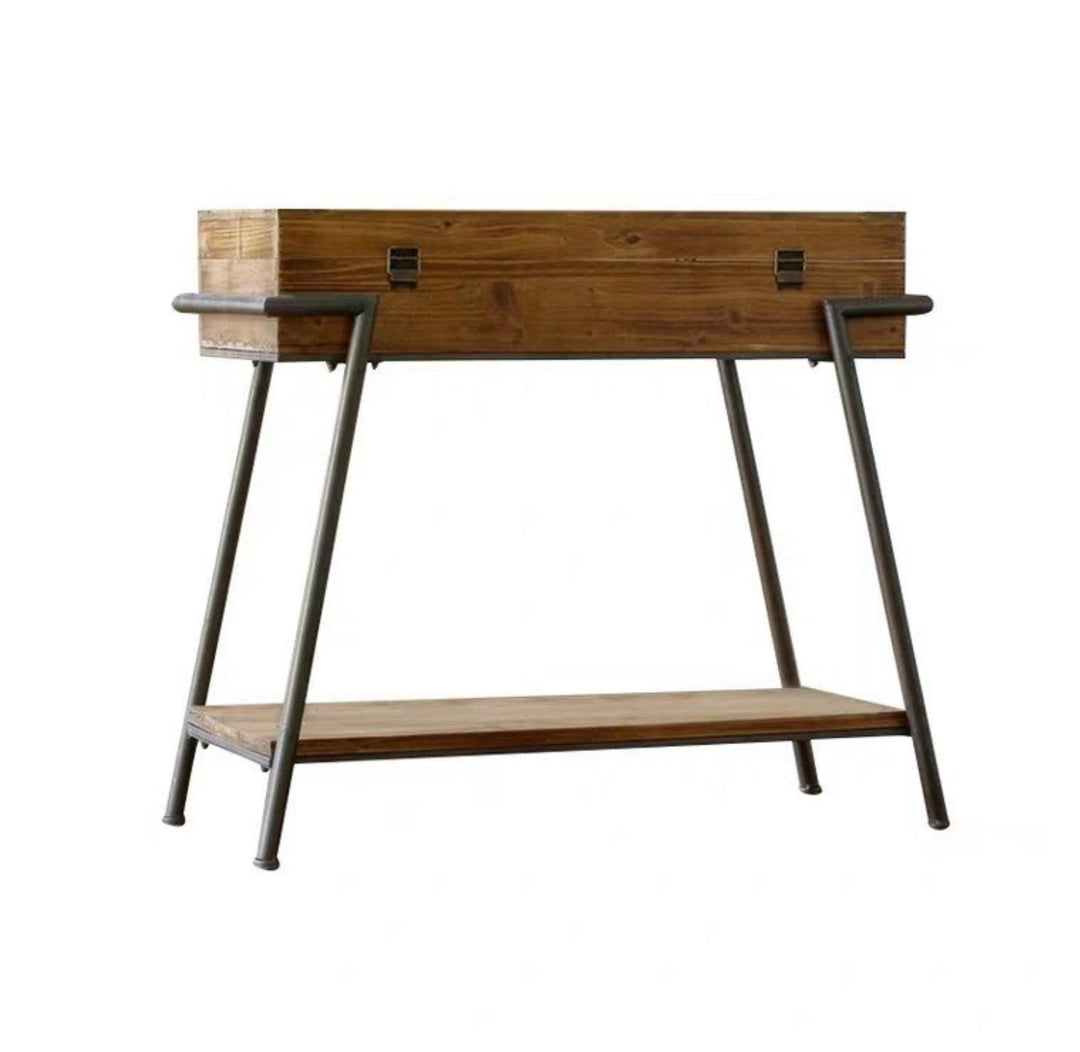 JACQUES Rustic Reclaimed Wood Hallway Console