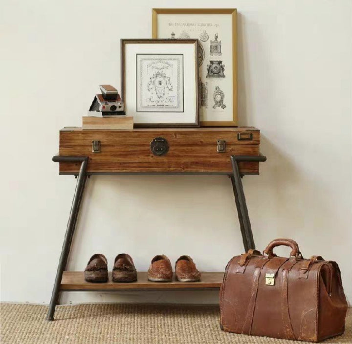 JACQUES Rustic Reclaimed Wood Hallway Console