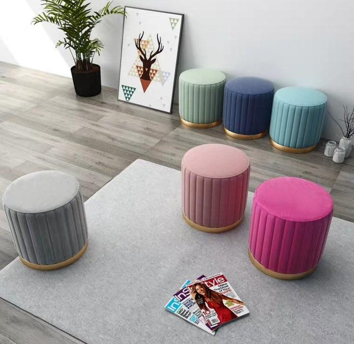 TULIP Modern Velvet Vanity Stool