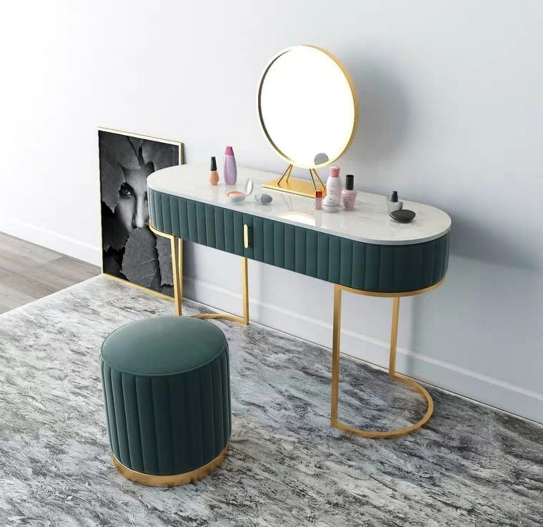 TULIP Modern Velvet Vanity Stool