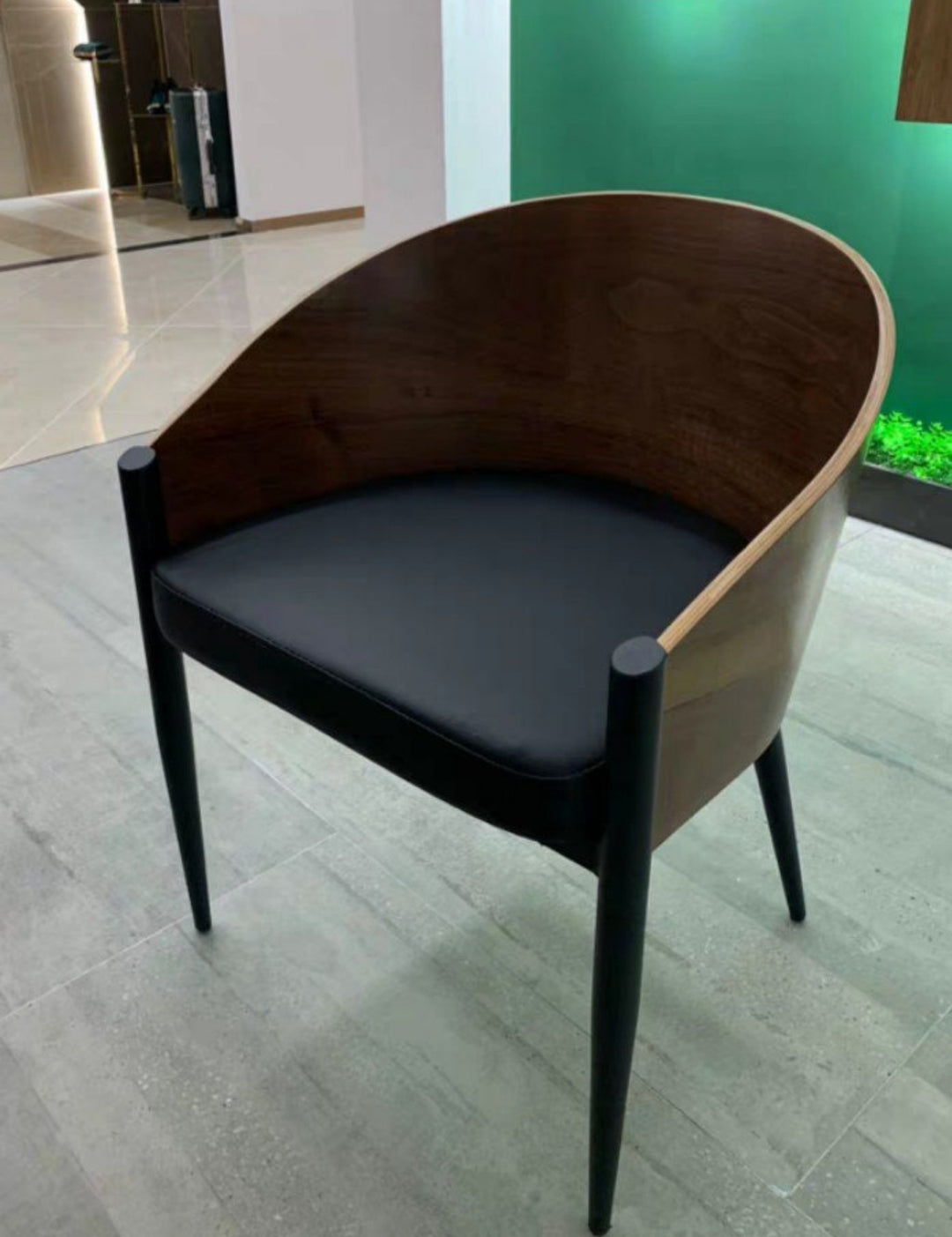 COLBY Postmodern Walnut Dining Chair