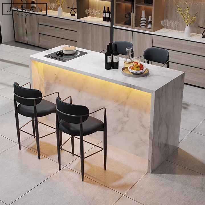 SEASONS Modern Marble Kitchen Island