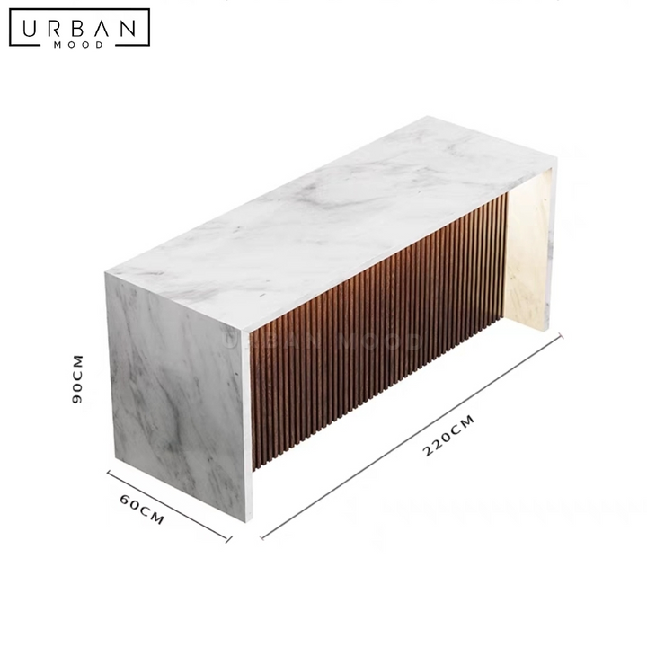 SEASONS Modern Marble Kitchen Island