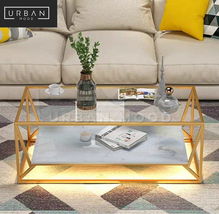 SPIRIT Modern LED Glass Coffee Table