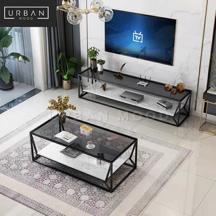 SPIRIT Modern LED Glass Coffee Table