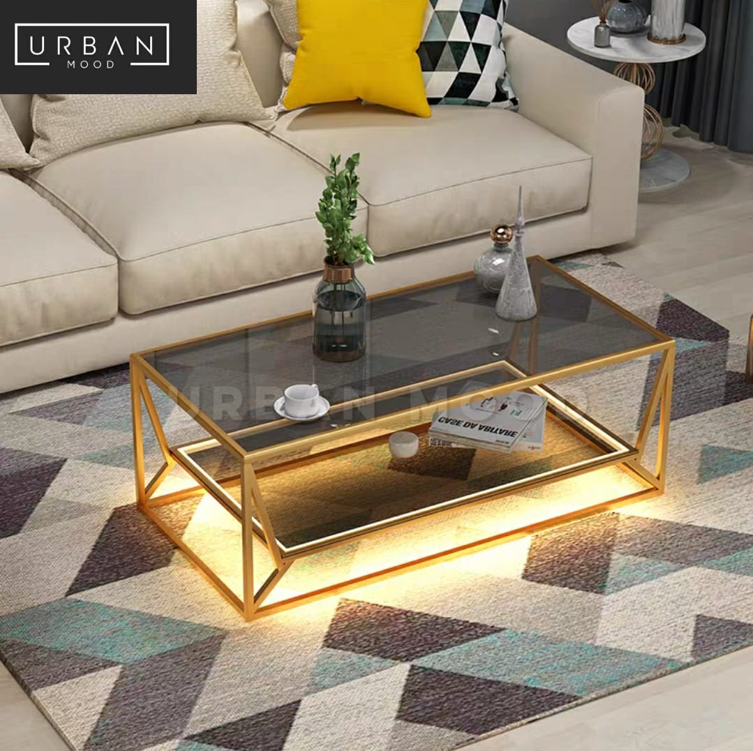 SPIRIT Modern LED Glass Coffee Table