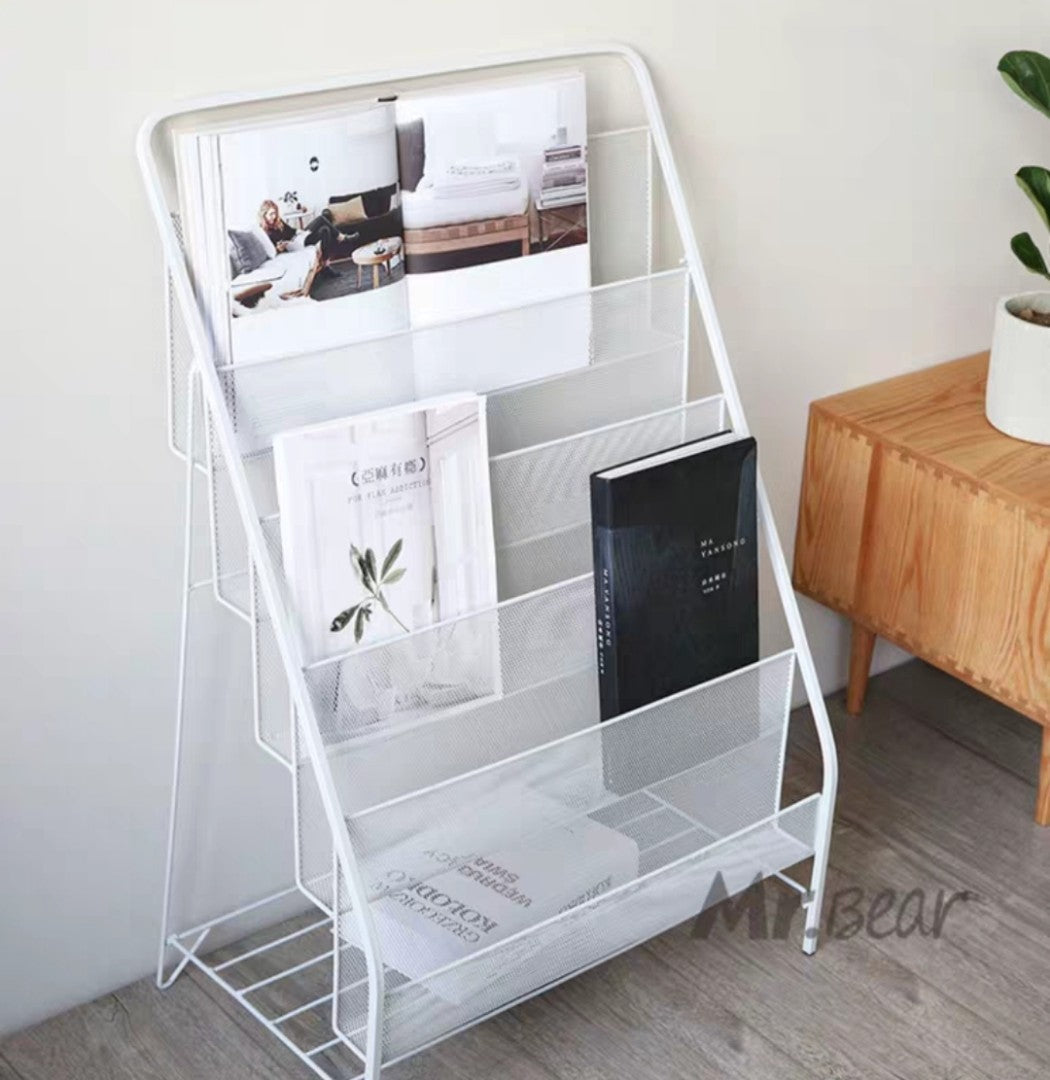 STIRLING Modern Industrial Mesh Magazine Rack