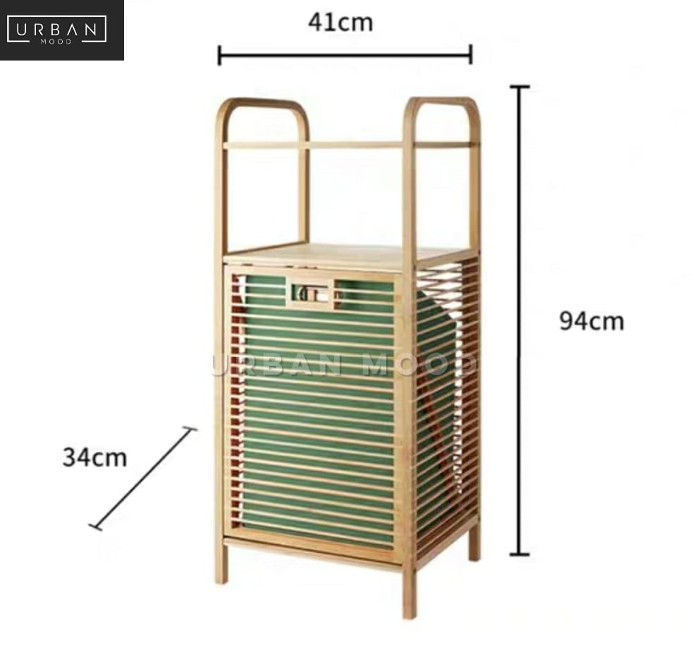 SUNDRY Rustic Laundry Basket Rack