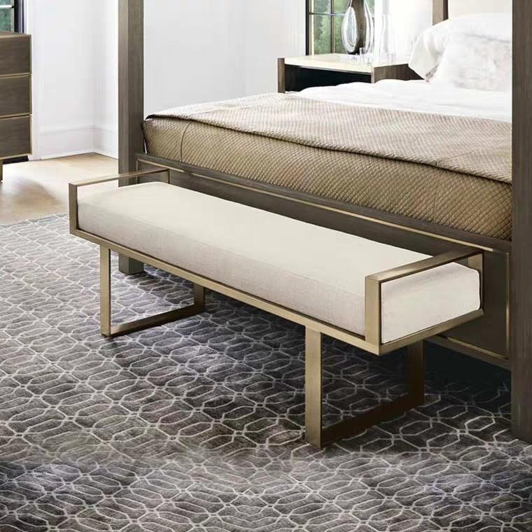 TITUS Classic Brass Ottoman Bench