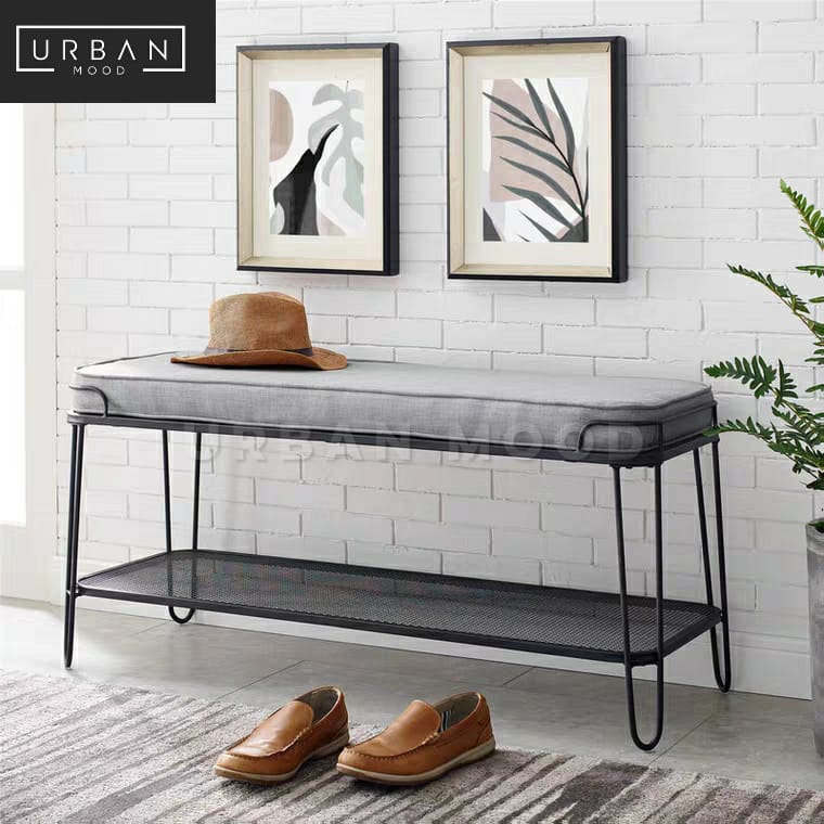 TYRON Industrial Shoe Rack Bench