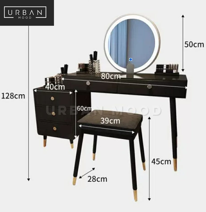 TATLER Modern LED Vanity Table Set