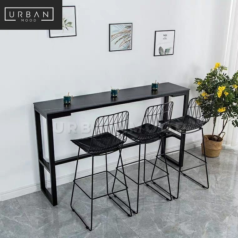 THASSOS Modern Marble Slate Bar Table