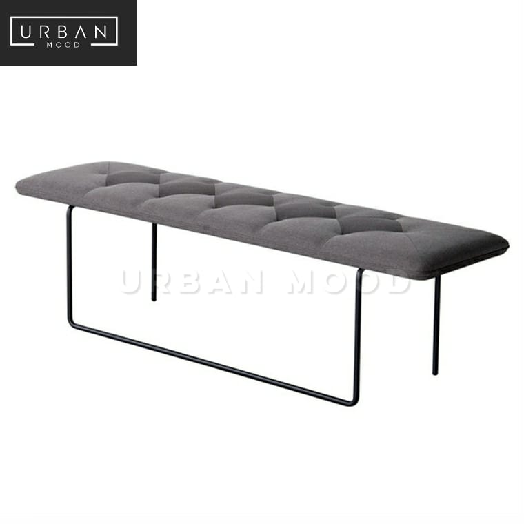 TOKI Minimalist Faux Leather Entryway Bench