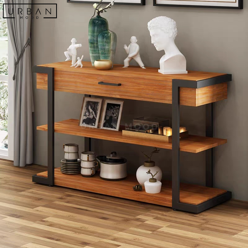 TOMAS Rustic Solid Wood Console Table
