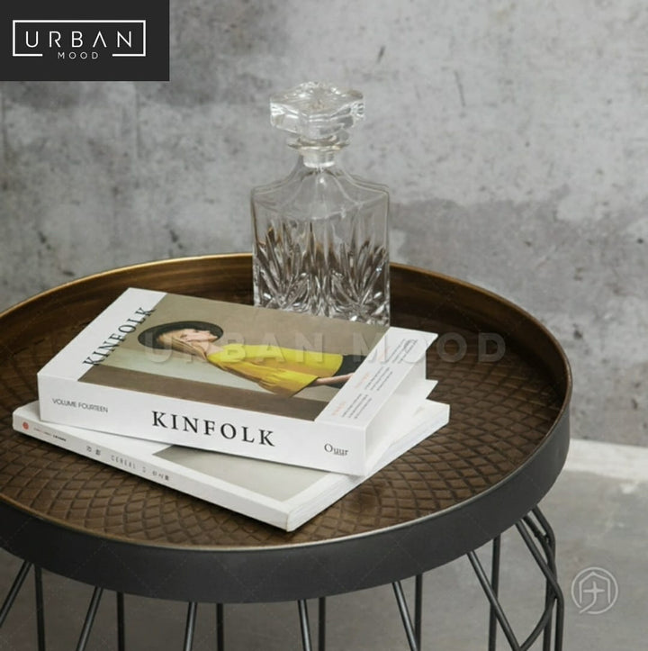 TONE Modern Industrial Metal Side Table