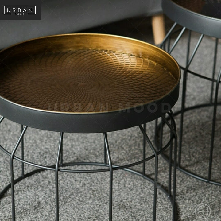 TONE Modern Industrial Metal Side Table