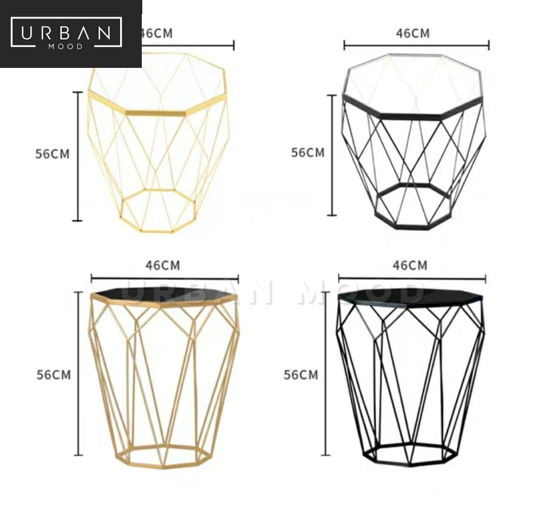 TOPAZ Modern Wireframe Side Table