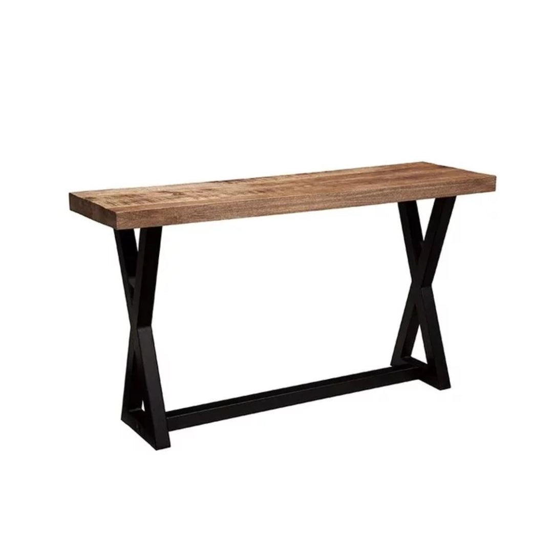 TYLER Modern Industrial Solid Wood Hallway Console