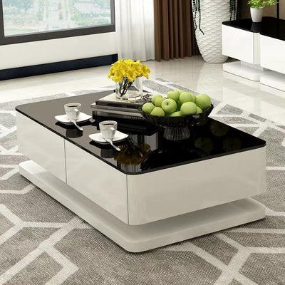 UXORIOUS Modern Tempered Glass TV Console