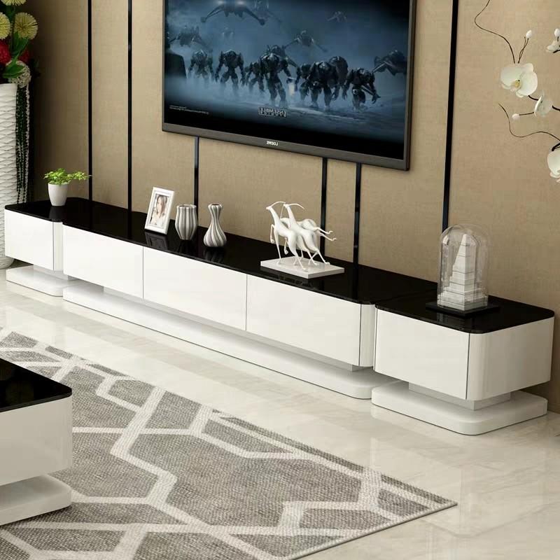 UXORIOUS Modern Tempered Glass TV Console