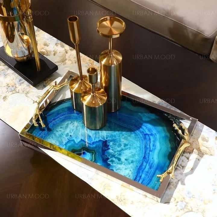 VALENCIA  Contemporary Epoxy River Tray