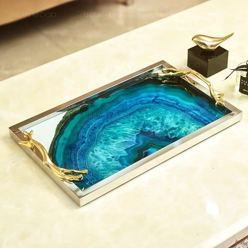 VALENCIA  Contemporary Epoxy River Tray