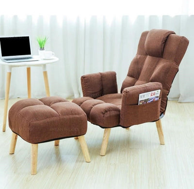 VITA Scandinavian Recliner Fabric Armchair