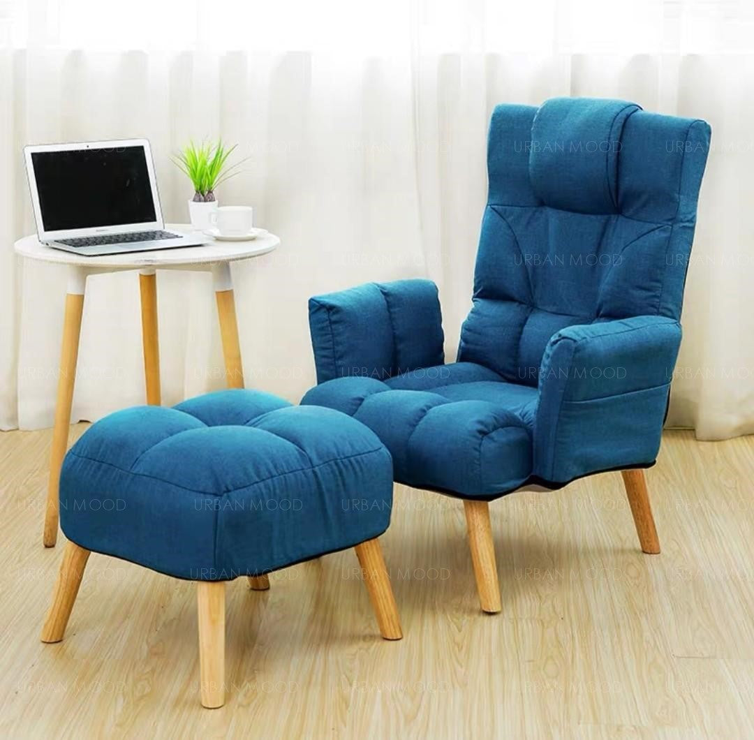 VITA Scandinavian Recliner Fabric Armchair