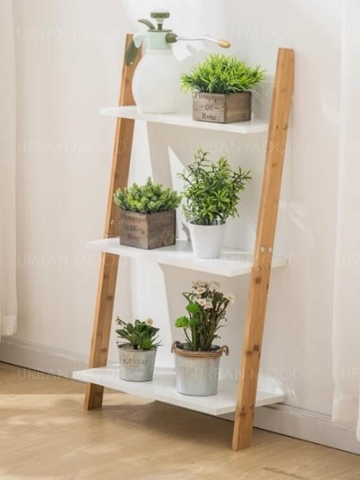 WALLY Natural Wood Display Storage Rack