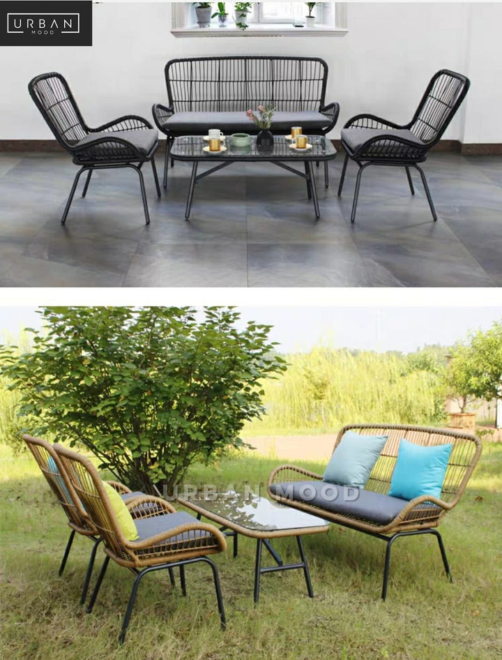 WAYNE Rattan Outdoor Table And Chairs