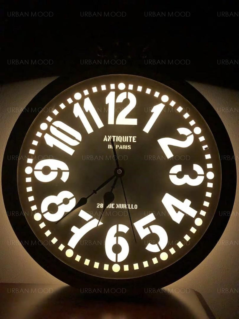 WESLEY LED Rustic Wall Clock