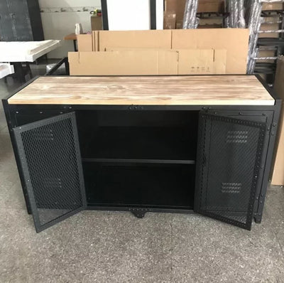 WARNER Modern Industrial Metal TV Cabinet