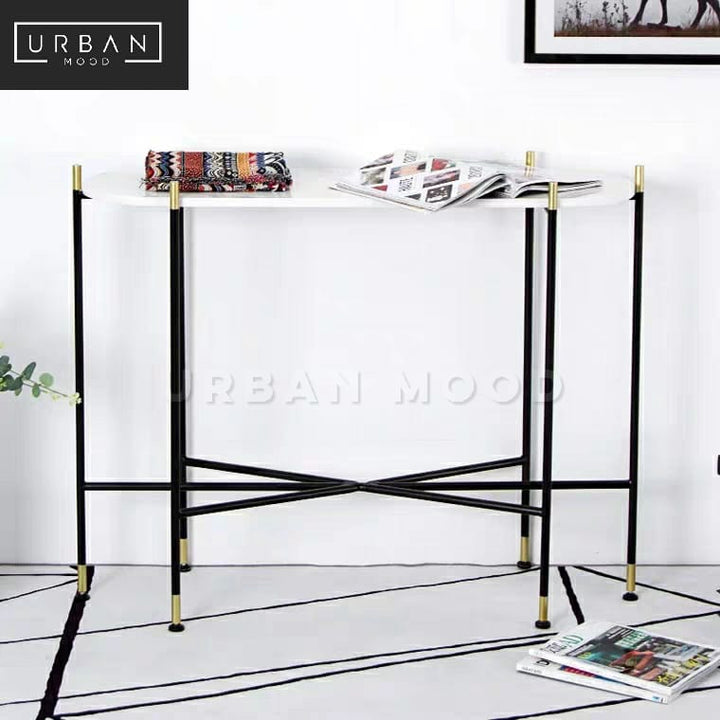 CIRRUS Modern Marble Entryway Table