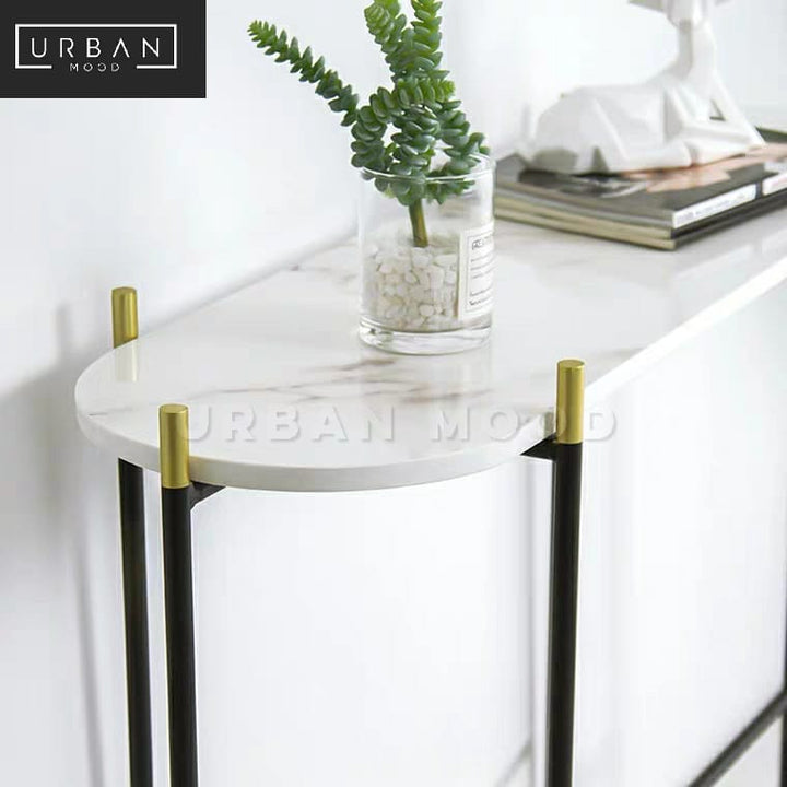 CIRRUS Modern Marble Entryway Table