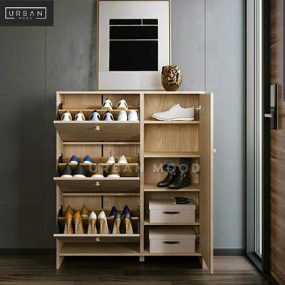 POLACK Scandinavian Ultra Slim Shoe Cabinet