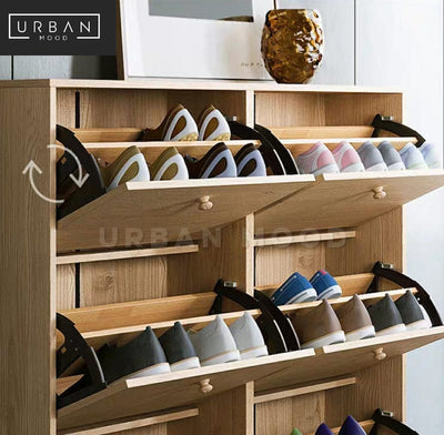 POLACK Scandinavian Ultra Slim Shoe Cabinet