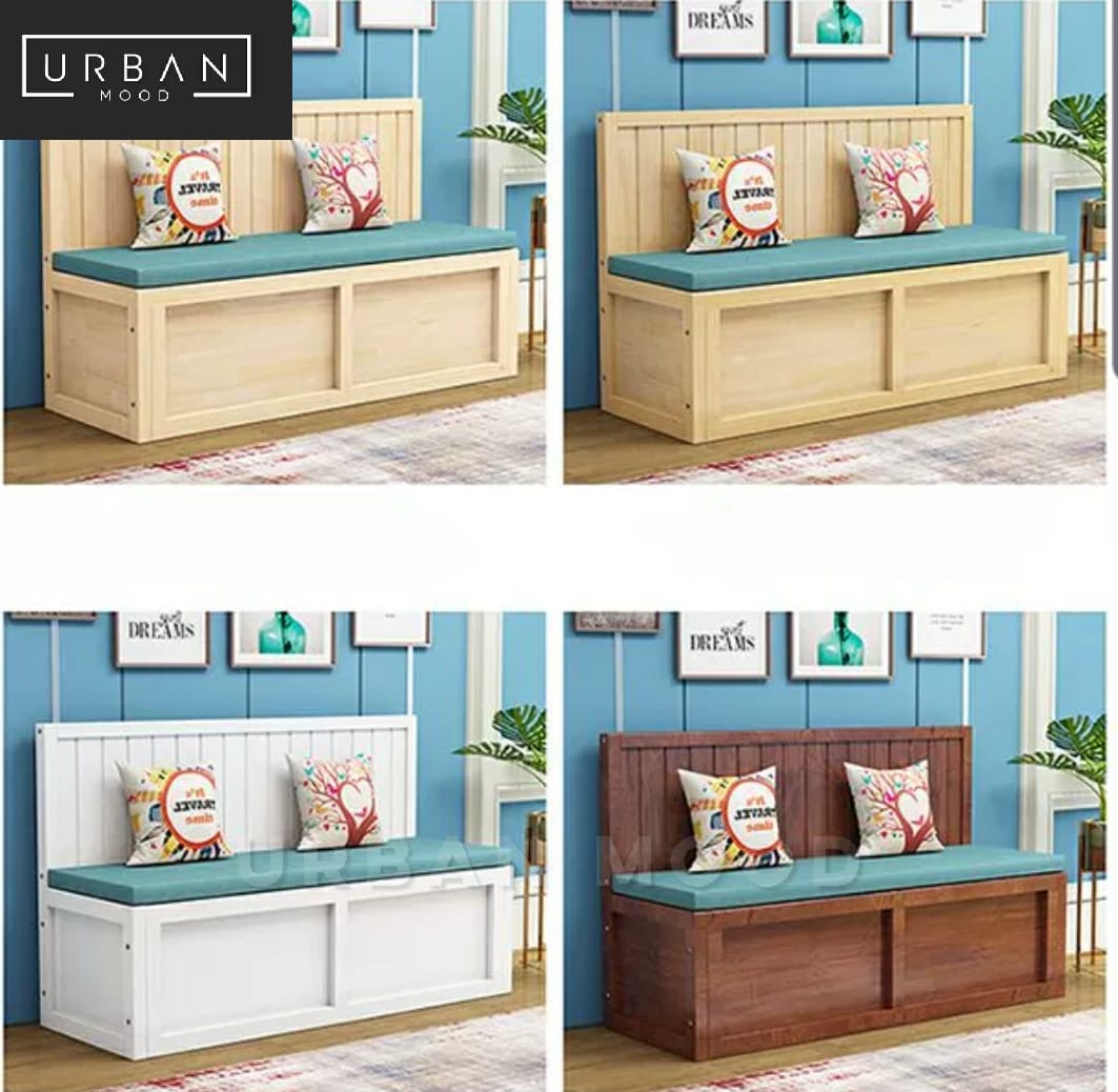 BETHEL Scandinavian Dining Storage Bench