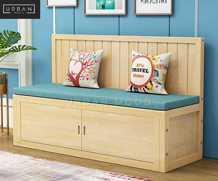 BETHEL Scandinavian Dining Storage Bench