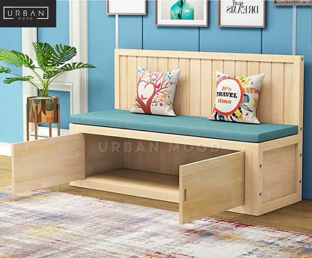 BETHEL Scandinavian Dining Storage Bench Urban Mood