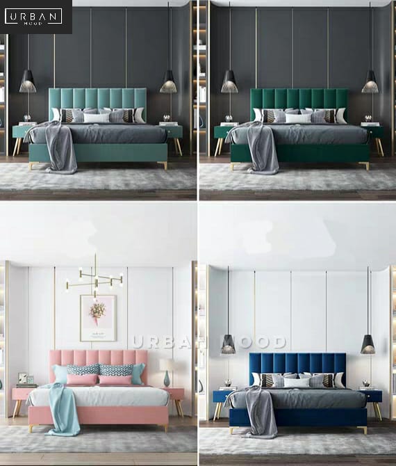 REISS Modern Velvet Bedframe