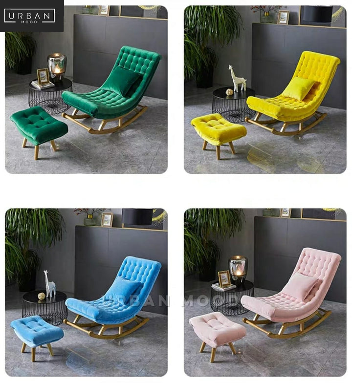 VERSE Modern Velvet Rocking Chair