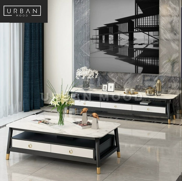 CREST Modern Marble TV Console