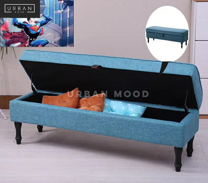 TAILOR Modern Fabric Storage Bench