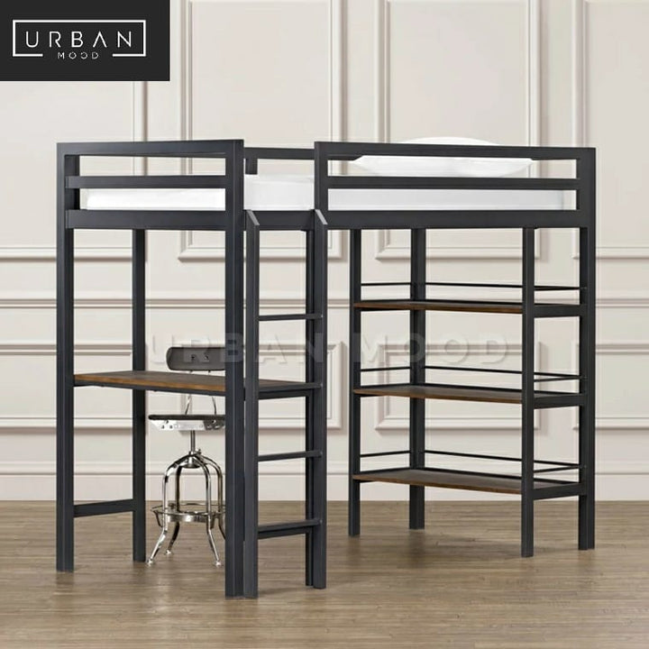 MANOR Industrial Double Decker Bedframe with Study