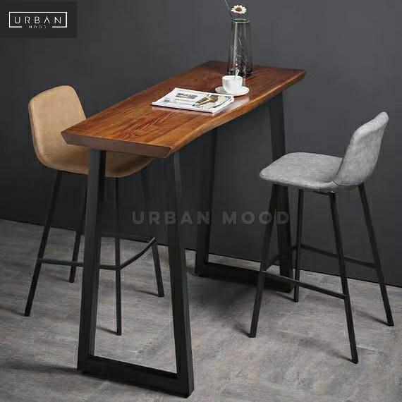 JONSON Rustic Solid Wood Bar Table